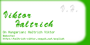 viktor haltrich business card